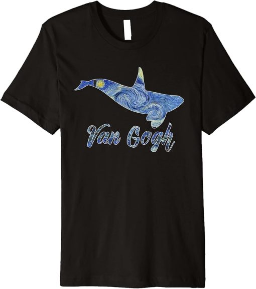 Orca Van Gogh Starry Night Art Van Gogh Painting Whale Premium T-Shirt