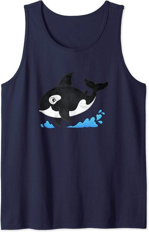 Cute Ocean Orca Sea Animal Whale Orcas Lover Cool Men Women Tank Top