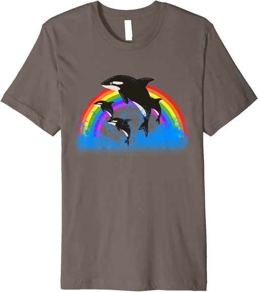 Orca Whale Jumping. Orcas Whale Watching for Men Women Kids Premium T-Shirt