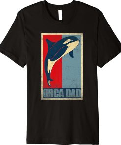 Orca Dad Vintage Orca Daddy, Father"s Day Premium T-Shirt