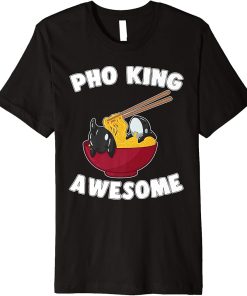 Funny Pho King Awesome Kawaii Orca Whale Noodles Vietnamese Premium T-Shirt