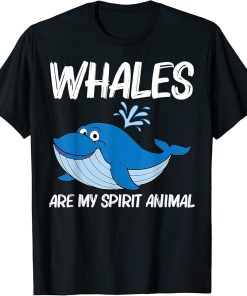 Funny Whale Art For Men Women Orca Narwhal Blue Whales T-Shirt