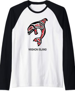 Killer Whales Raglan Baseball Tee