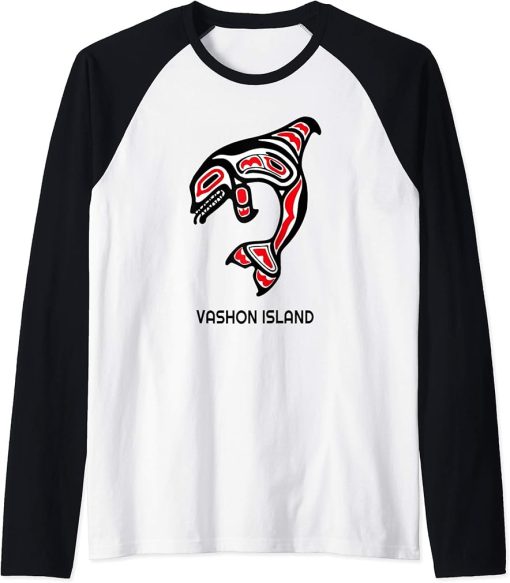 Killer Whales Raglan Baseball Tee